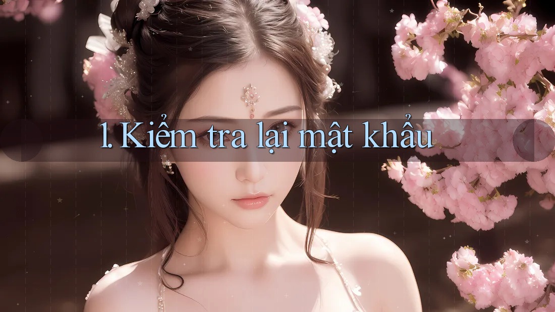 1. Kiểm tra lại mật khẩu