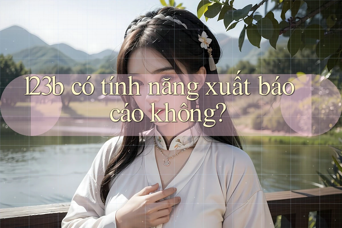 123b có tính năng xuất báo cáo không?