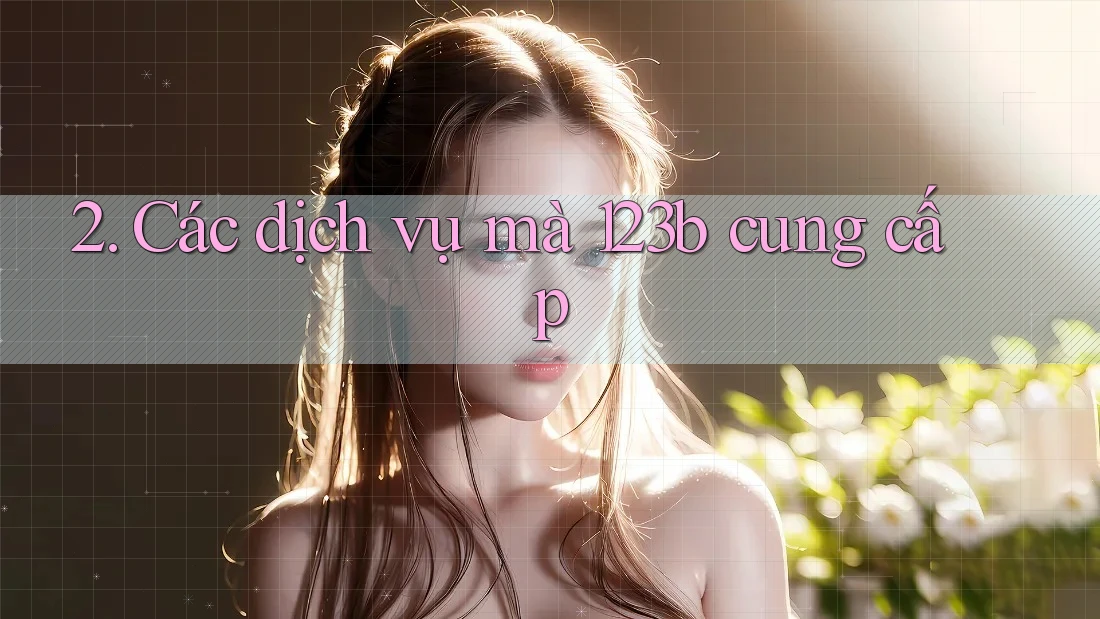 2. Các dịch vụ mà 123b cung cấp