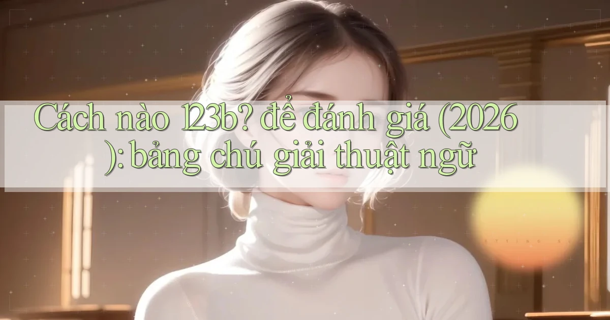Cách nào 123b để đánh giá (2026) bảng chú giải thuật ngữ
