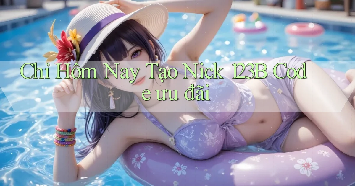chỉ hôm nay tạo nick 123b code ưu đãi