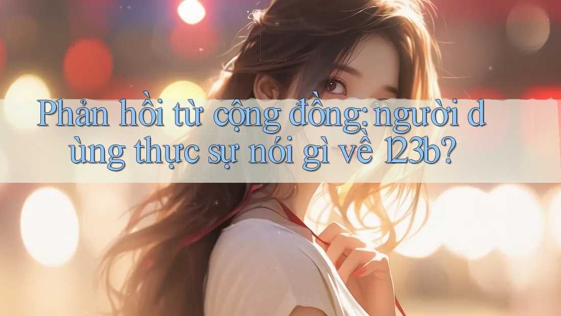 Phản hồi từ cộng đồng: người dùng thực sự nói gì về 123b?