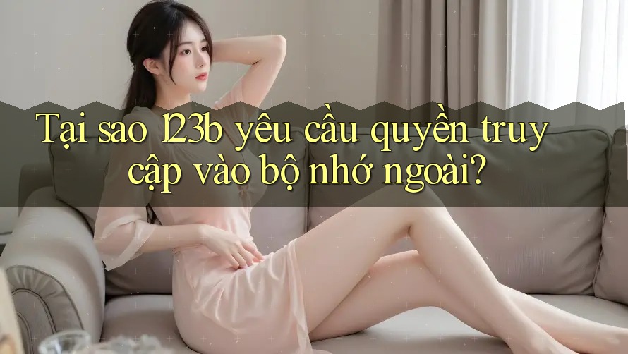 Tại sao 123b yêu cầu quyền truy cập vào bộ nhớ ngoài?