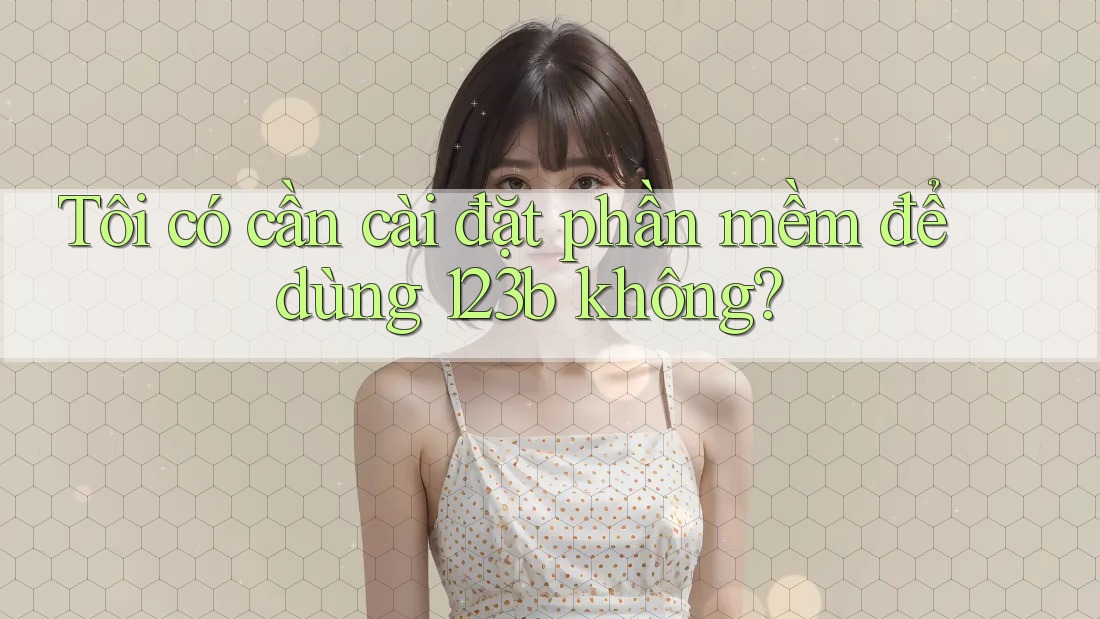 Tôi có cần cài đặt phần mềm để dùng 123b không?